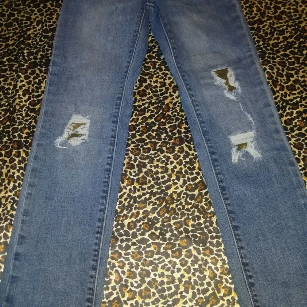 Old Navy Kids Distressed Camo-Patch Jeans size 7